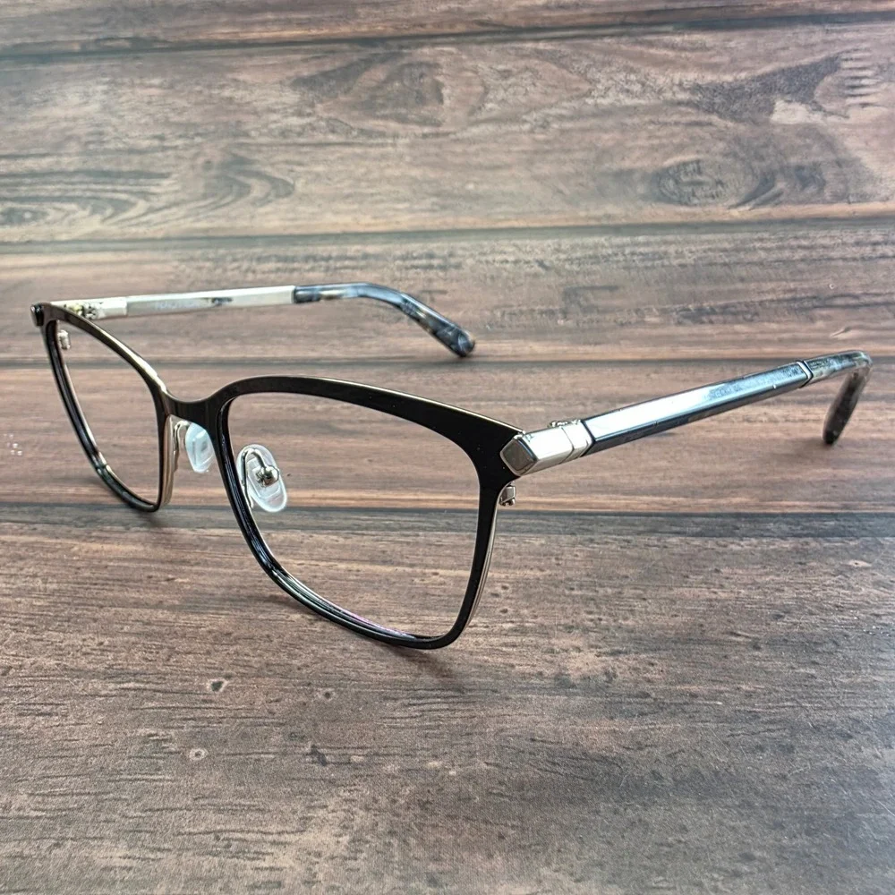 Nautica NL05012 001 Black Gold Cat Eye Eyeglasses Frames 51-18-140 Womens